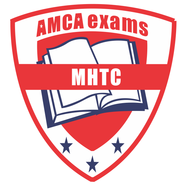 Red Badge AMCA exams logo
