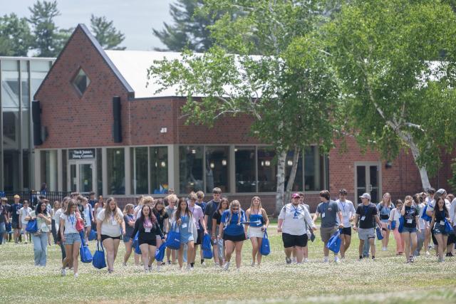 New students attending orientation.
